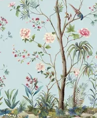 查爾斯頓花園 壁畫(藍)