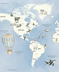 動物世界地圖 壁畫
