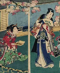 浮世繪-花見 壁畫