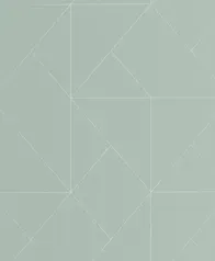 簡約幾何線條 壁紙(青綠)