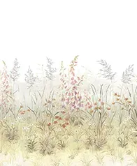 假期花園 壁畫(黃綠)