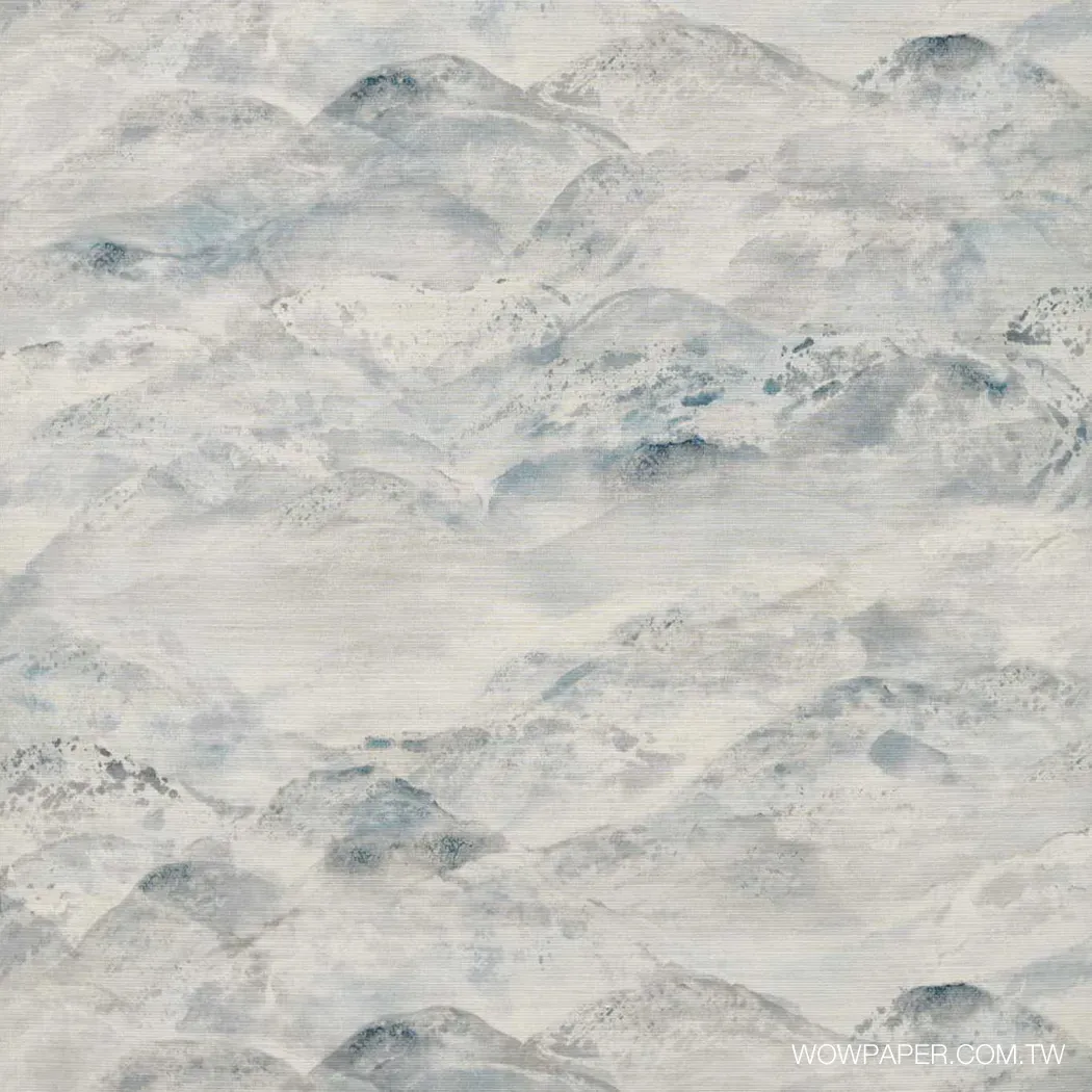 雪峰 混紡人造絲壁布(靛藍)