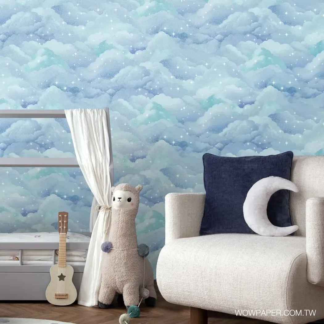 夢境雲朵 壁紙(水藍)