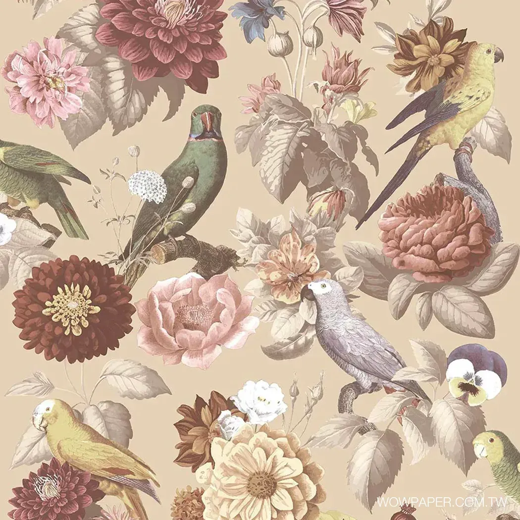 靜物花鳥 壁紙(奶茶)