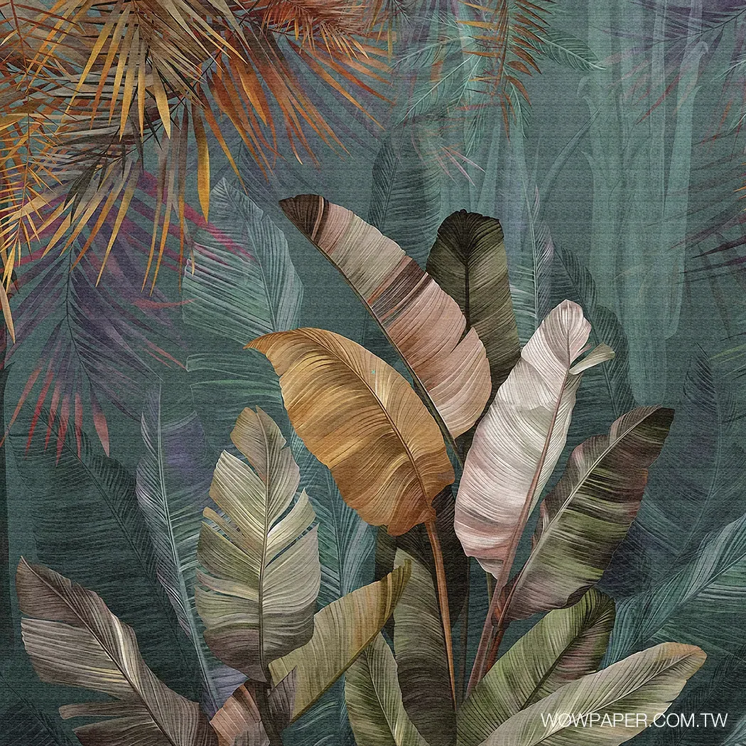 芭蕉葉林 壁紙(濃色)