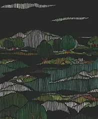 粉筆山丘 壁畫(黑/綠)