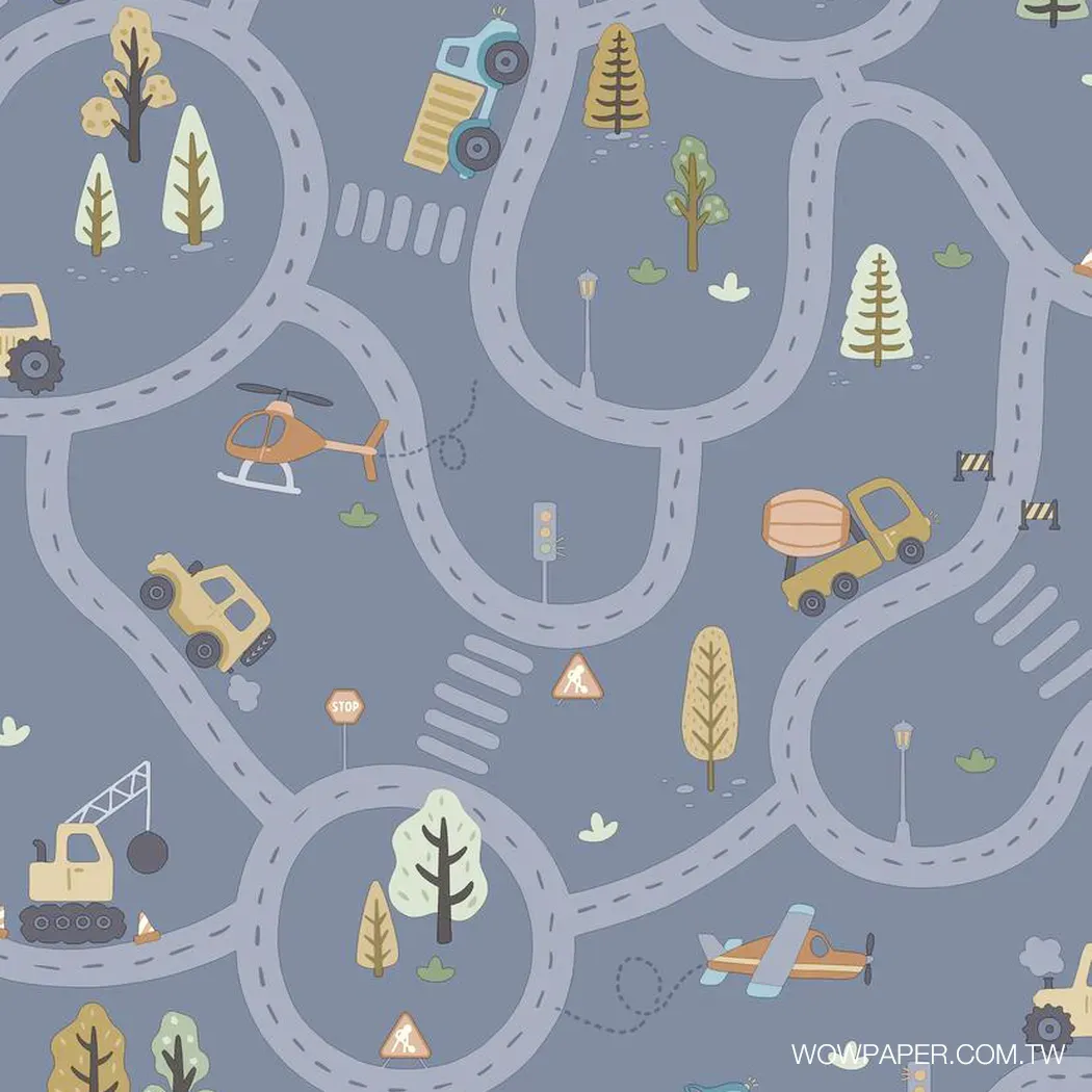 環狀道路 壁紙(丹寧藍)
