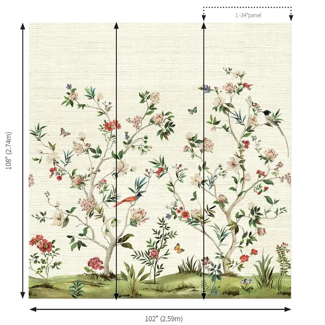 手作植纖木蘭花林 壁紙(霧光)尺寸圖