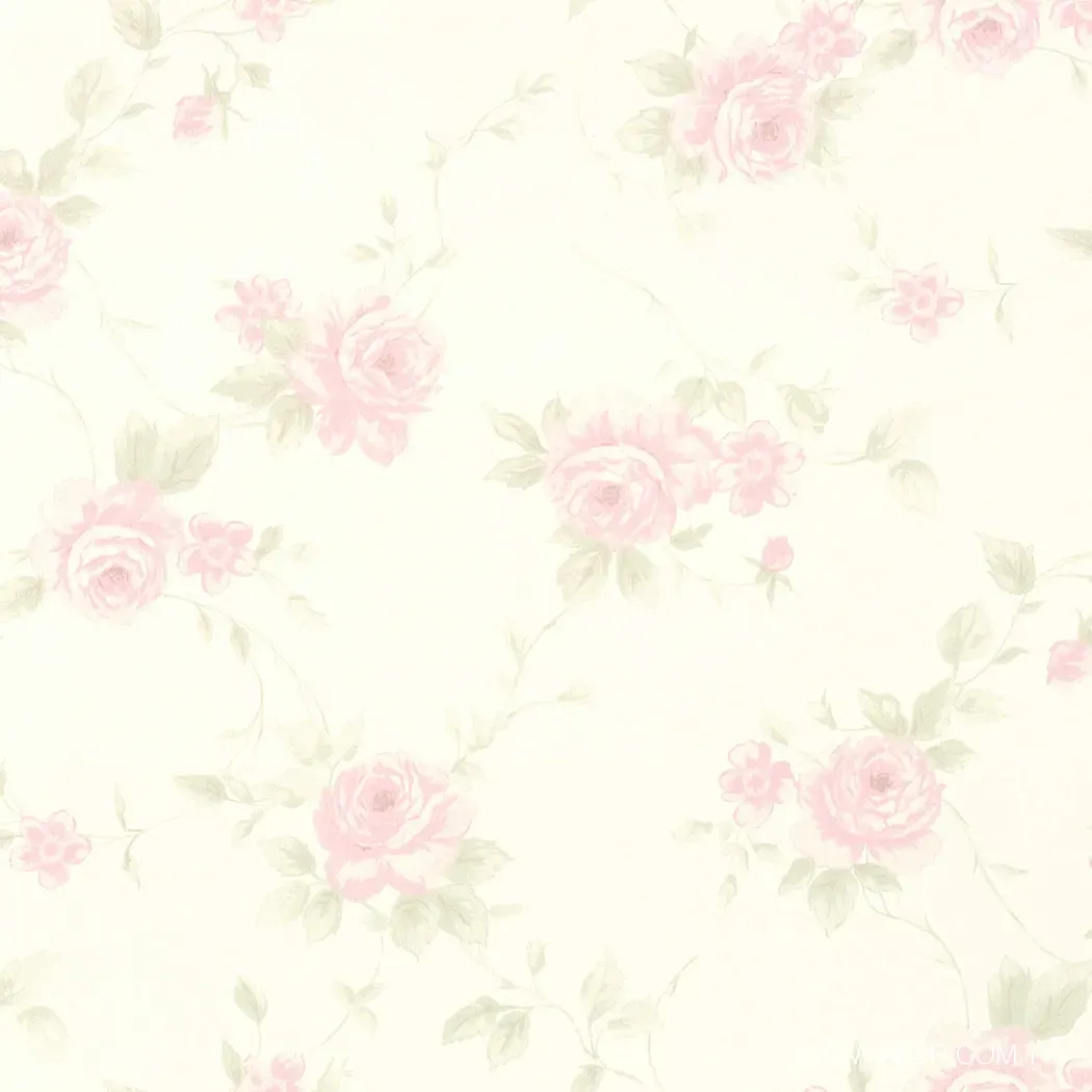 鄉村風花卉 壁紙(粉玫)