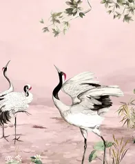 舞鶴 壁畫(粉)
