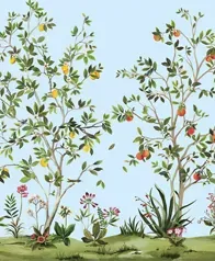 柑橘花園 壁畫(水藍)