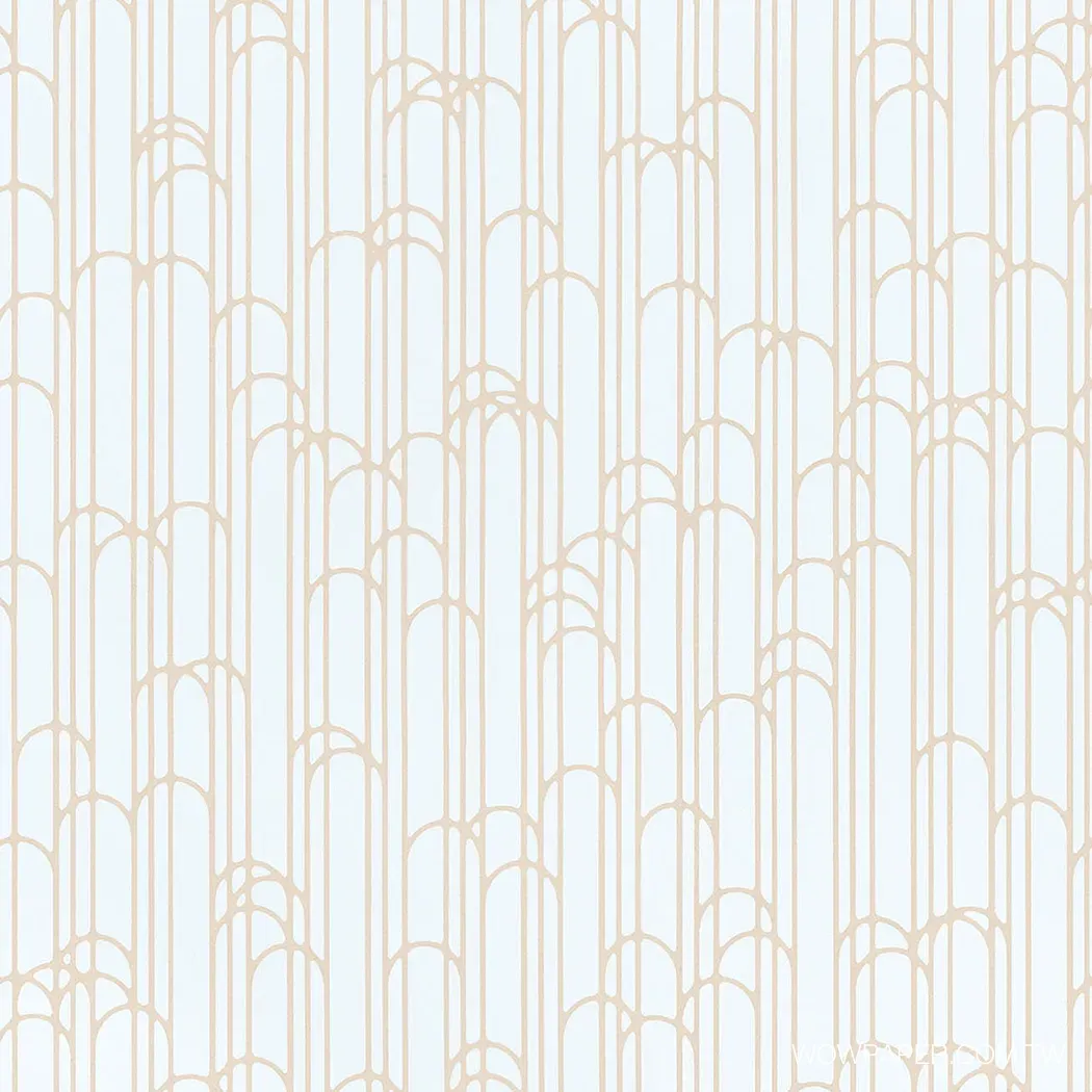 古典華麗壁飾 壁紙(淡青)