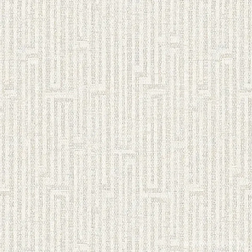 現代希臘迴紋織品 壁紙(米灰)