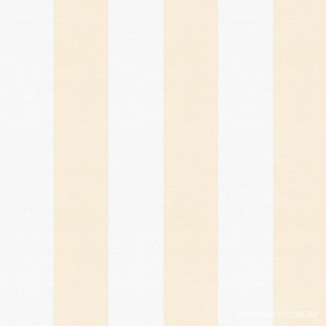 直條紋織布 壁紙(淡奶黃)